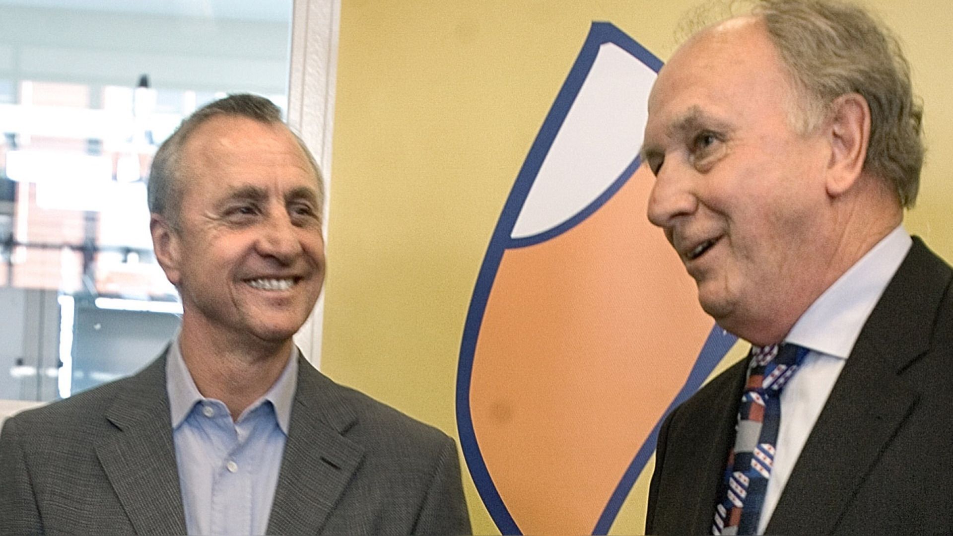Johan Cruijff en Riemer van der Velde yn 2007