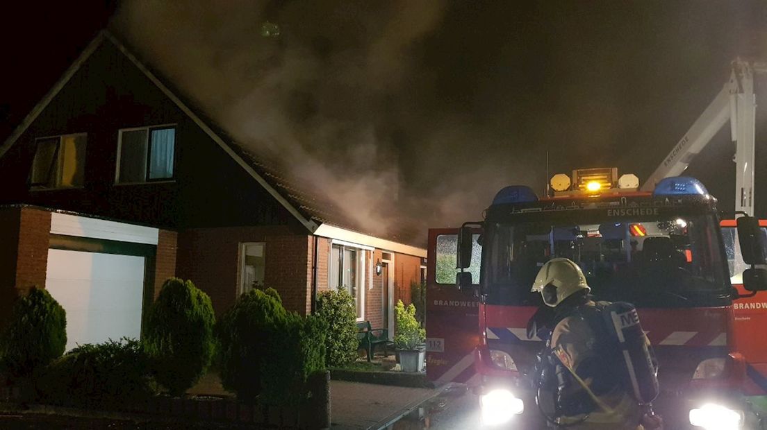 Woningbrand aan de Markslaghoek in Enschede