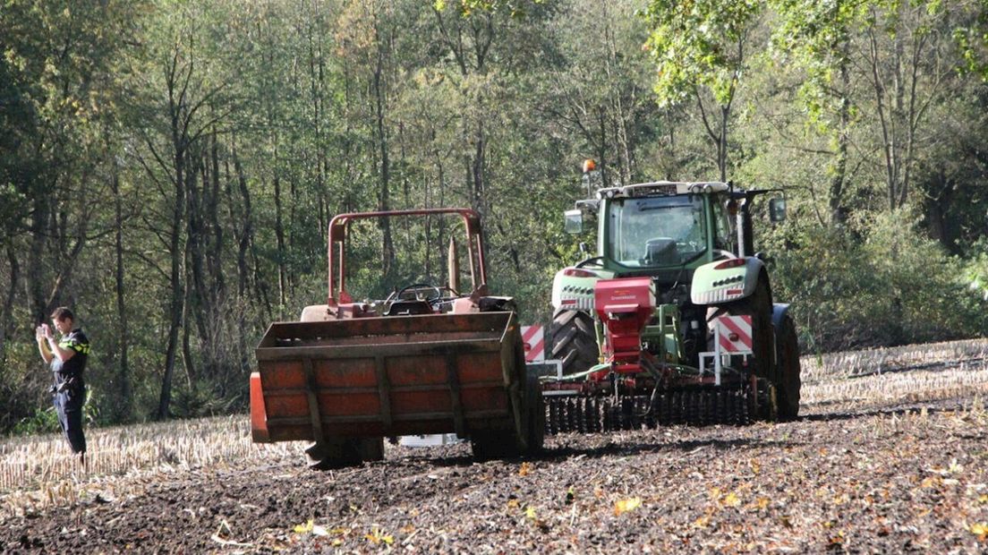 Het ongeluk gebeurde in een weiland langs de N35