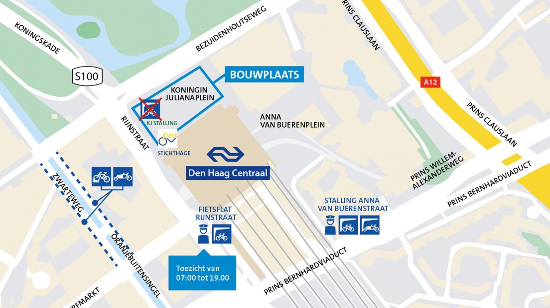 Hier kan je fiets staan na sluiting van megastalling