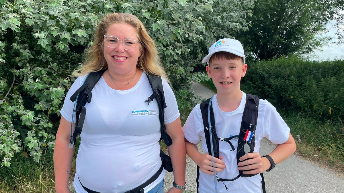 Stefan (12) uit Menaam loopt 120 km om geld in te zamelen voor Schisisteam