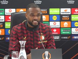 Cyle Larin blij met zijn eerste treffer voor Feyenoord