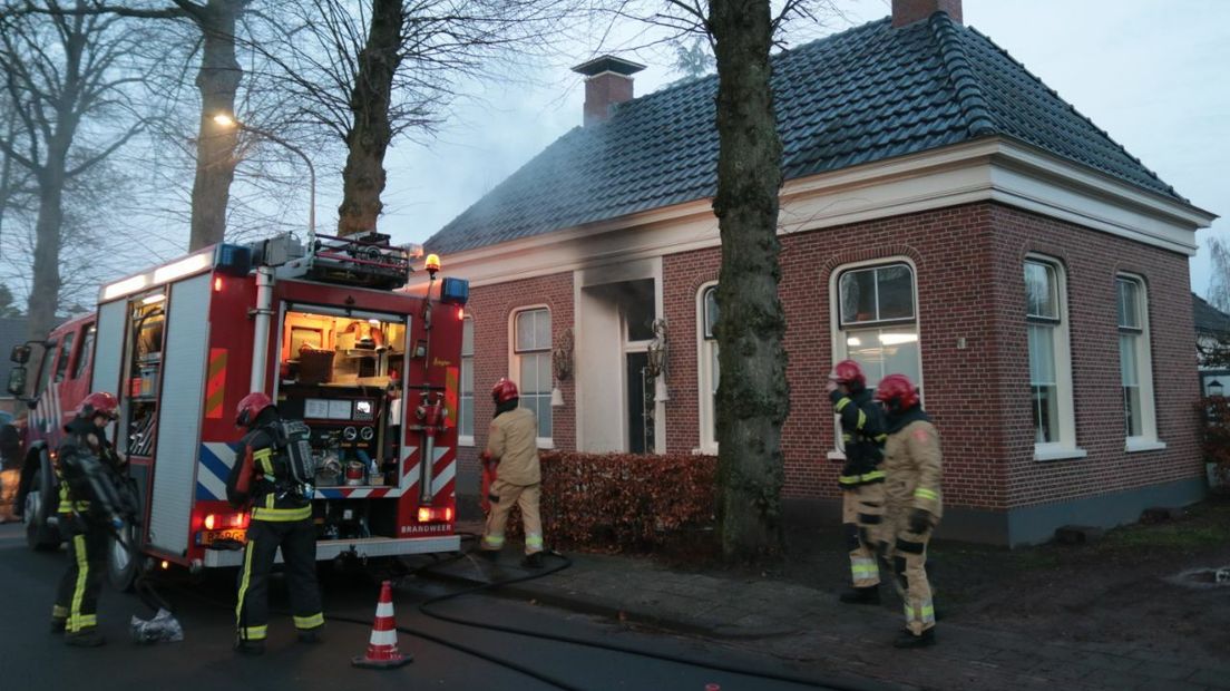 De brandweer was snel ter plaatse bij de woning in Zuidbroek