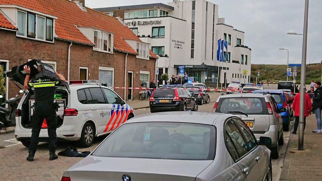 Politie ter plaatse na het vermeende schietincident