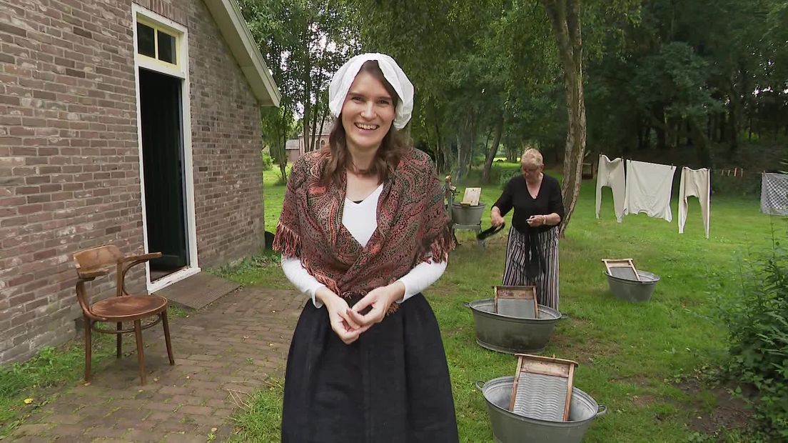 Terug naar 1920: De was doen in het Veenpark in Barger-Compascuum