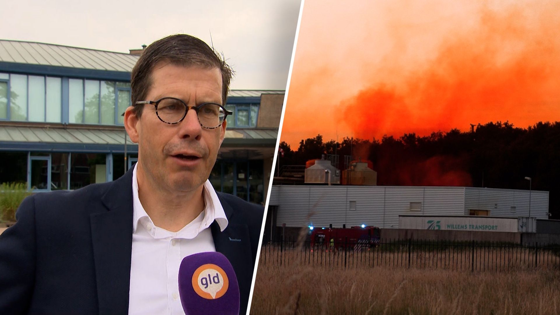 Burgemeester Van Oostrum en de oranje wolken boven Borculo.