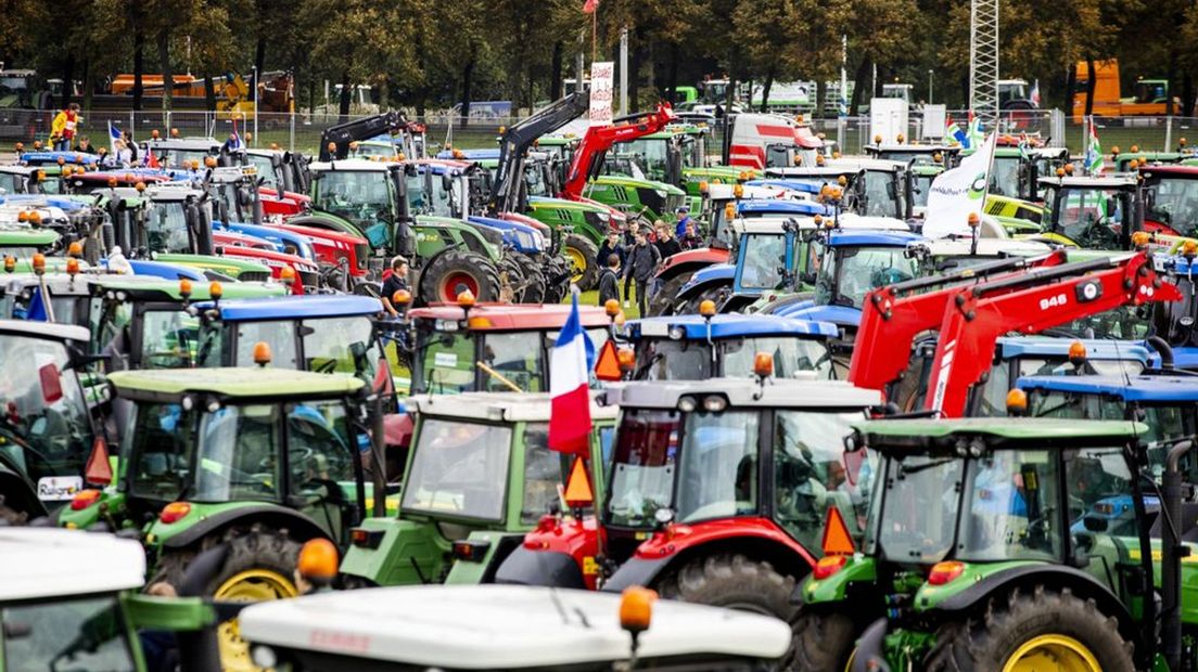 Boeren in Den Haag op 1 oktober 2019 toen de boerenprotesten begonnen.
