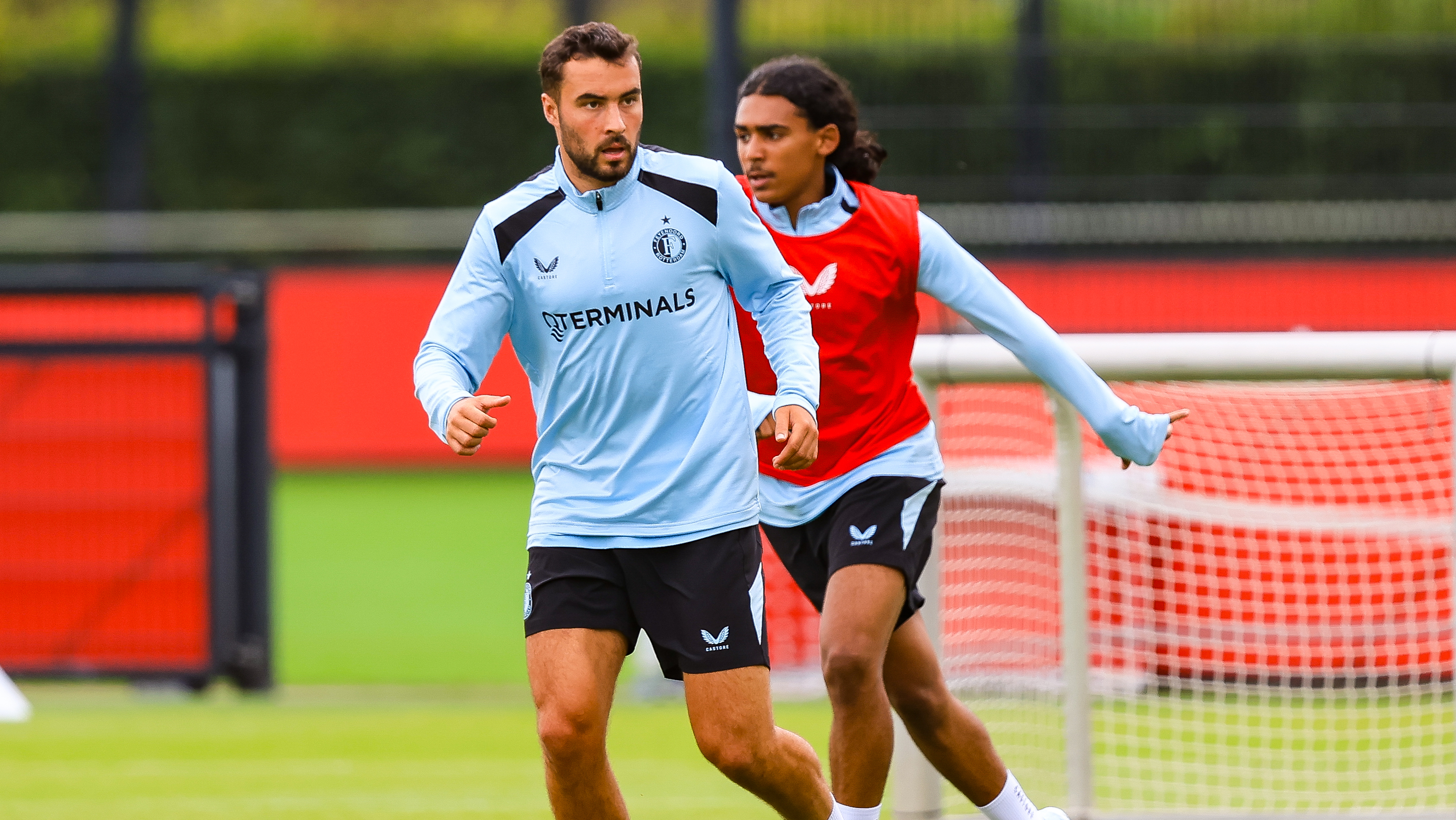 Charles Vanhoutte op de training bij Feyenoord