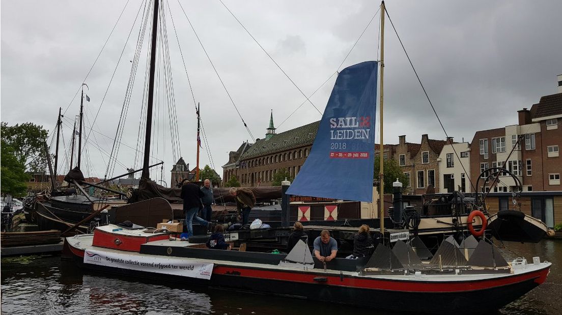 Historische schepen tijdens Sail Leiden.