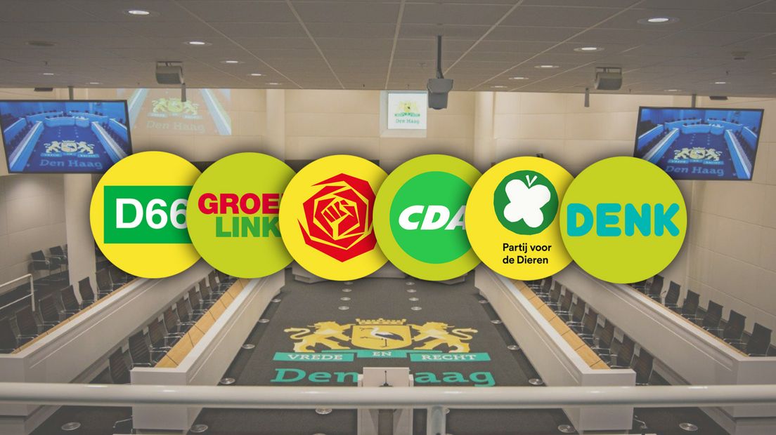 D66, GroenLinks, Partij voor de Dieren, PvdA, CDA en DENK gaan samen Den Haag besturen | Afbeelding: Den Haag FM