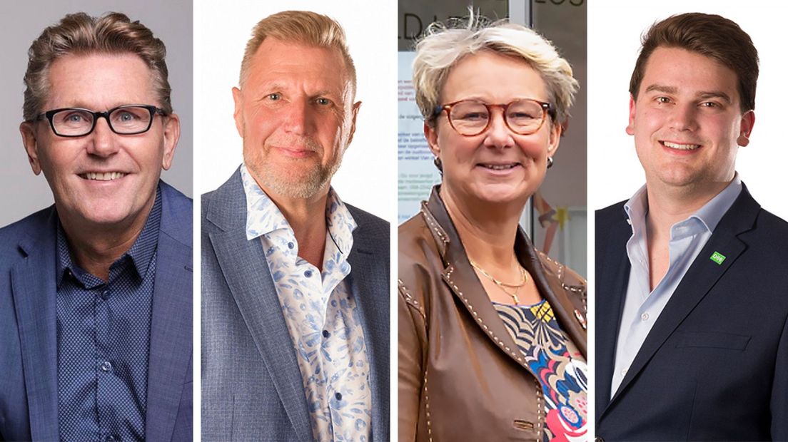 V.l.n.r.: Gerben van Duin, Dolf Kistemaker, Yvonne Peters, Nick van Egmond