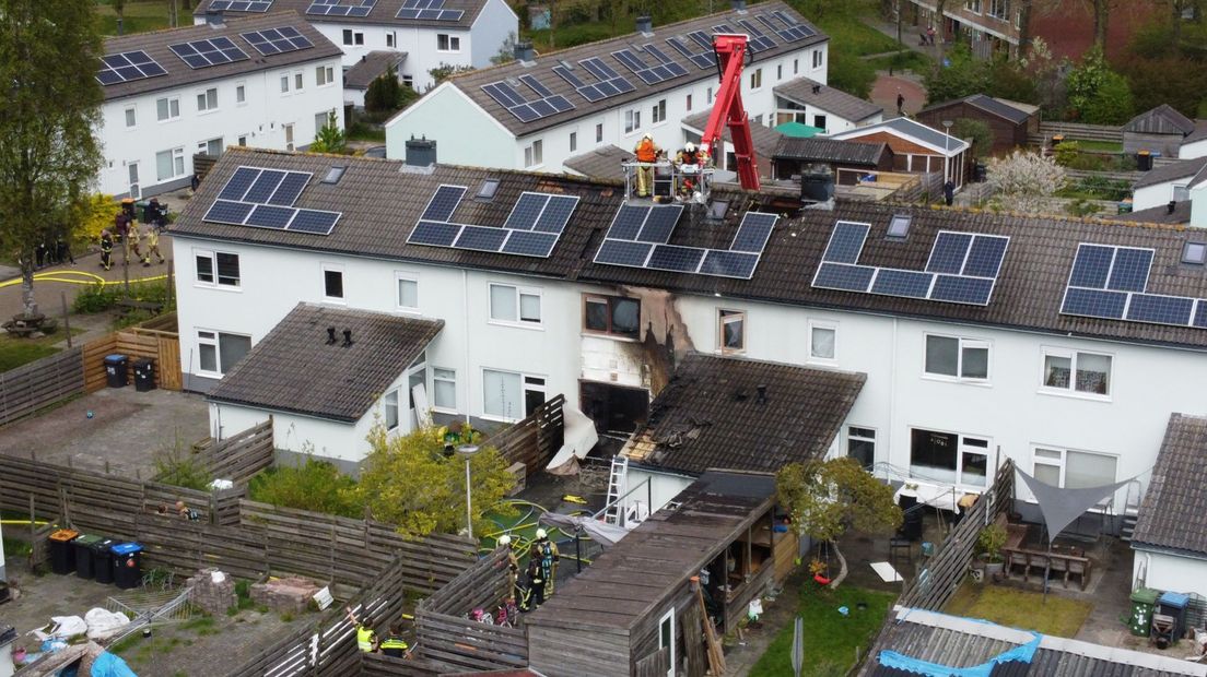 De schade van boven