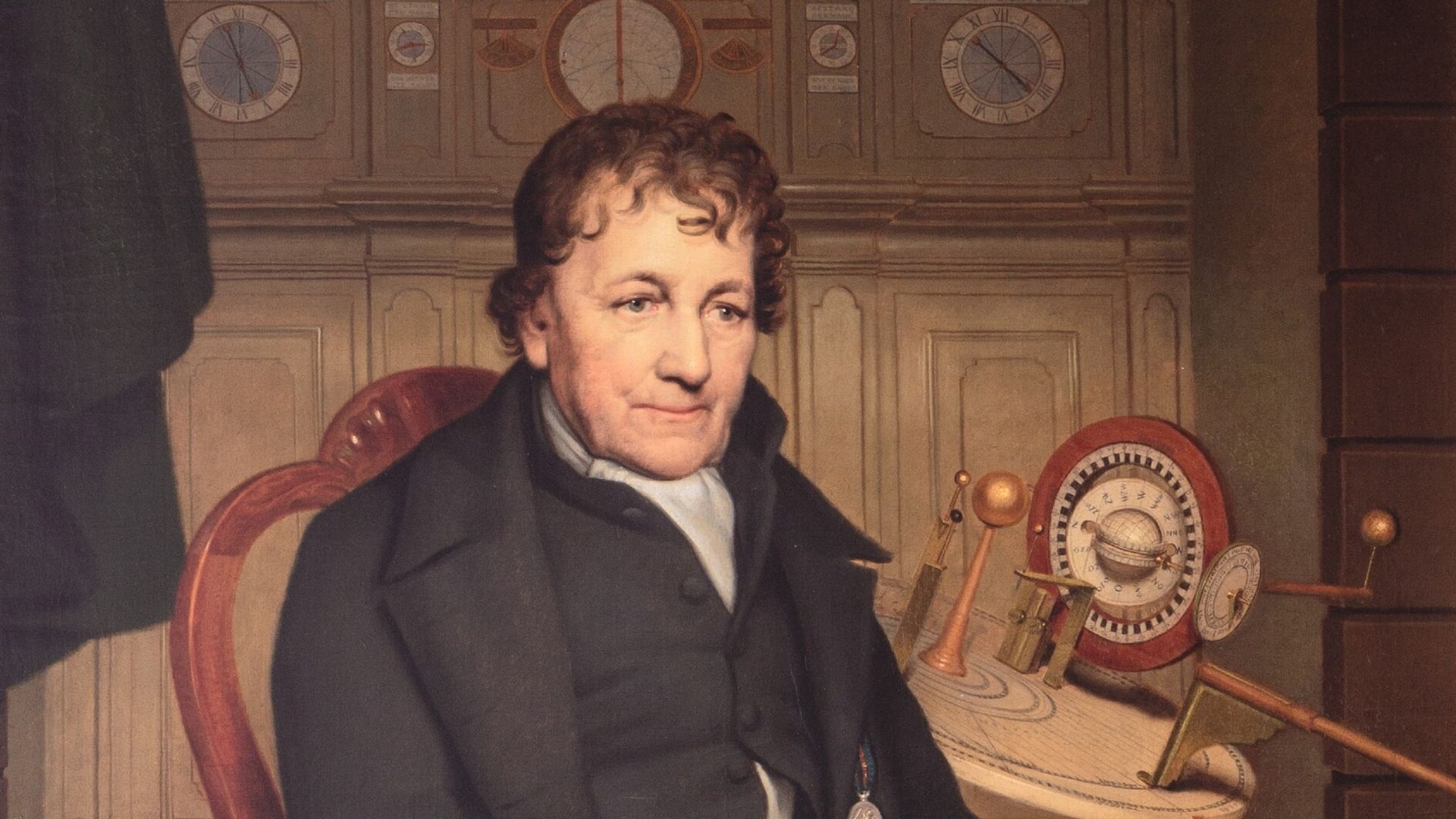 Een portret van Eise Eisinga uit 1827, geschilderd door Willem Bartel van der Kooi