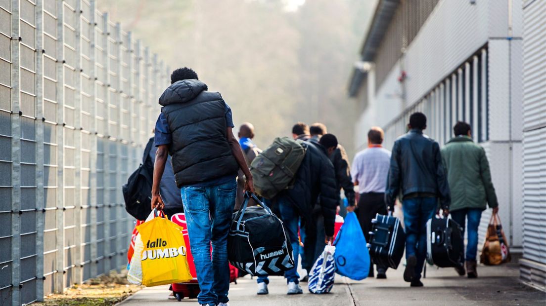 Asielzoekers die net aankomen in Nederland