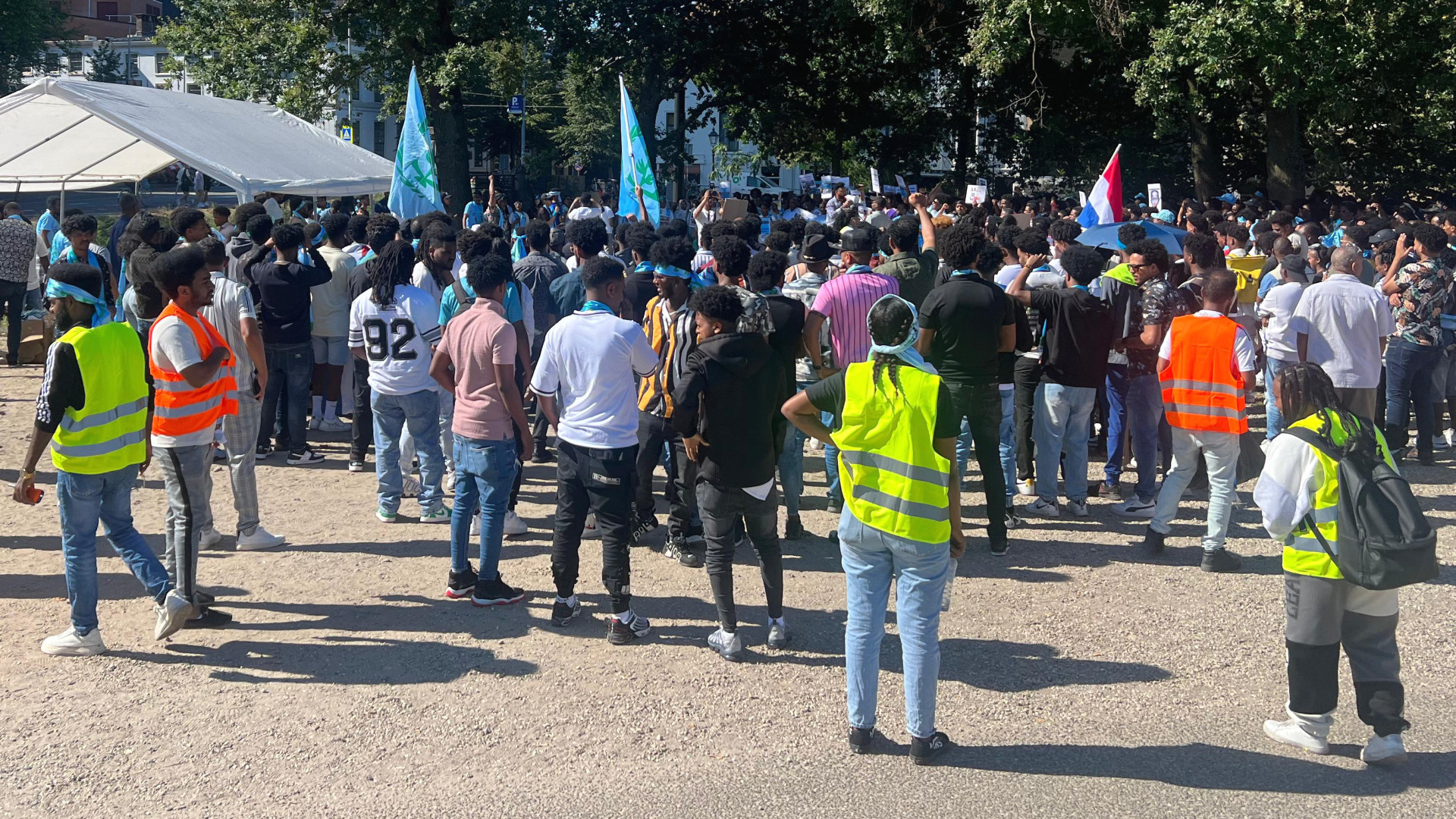 De Koekamp staat vol demonstranten