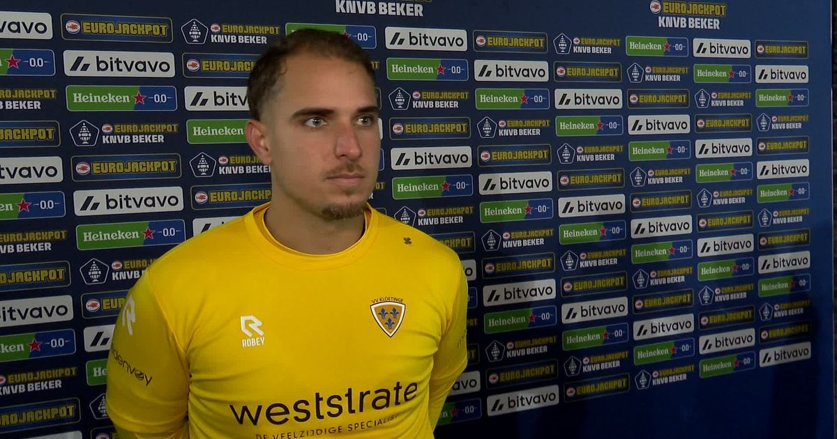Keeper Matthew Lentink en trainer Vincent de Klerk over de wedstrijd van Kloetinge tegen Cambuur