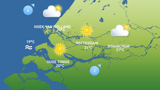Het weer van vandaag: overdag vrij veel zon en droog
