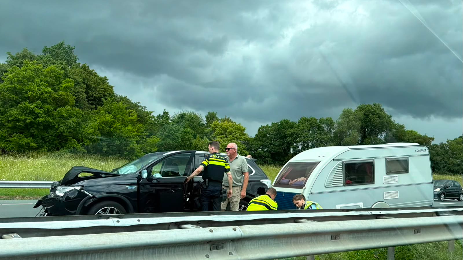 Gewonde bij botsing op A2.