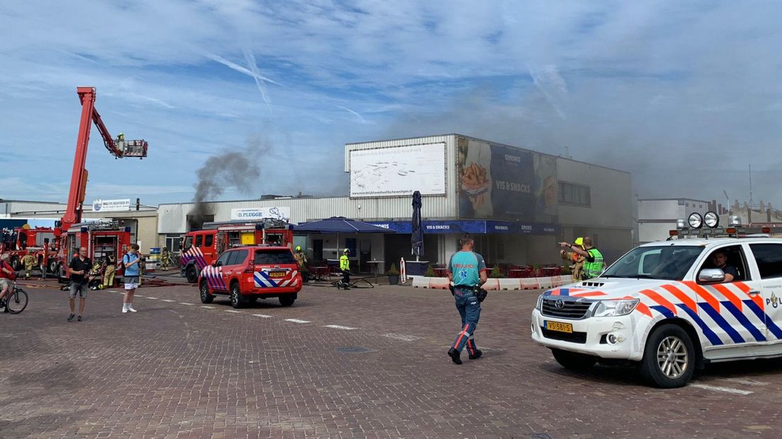 Brand bij de Visafslag