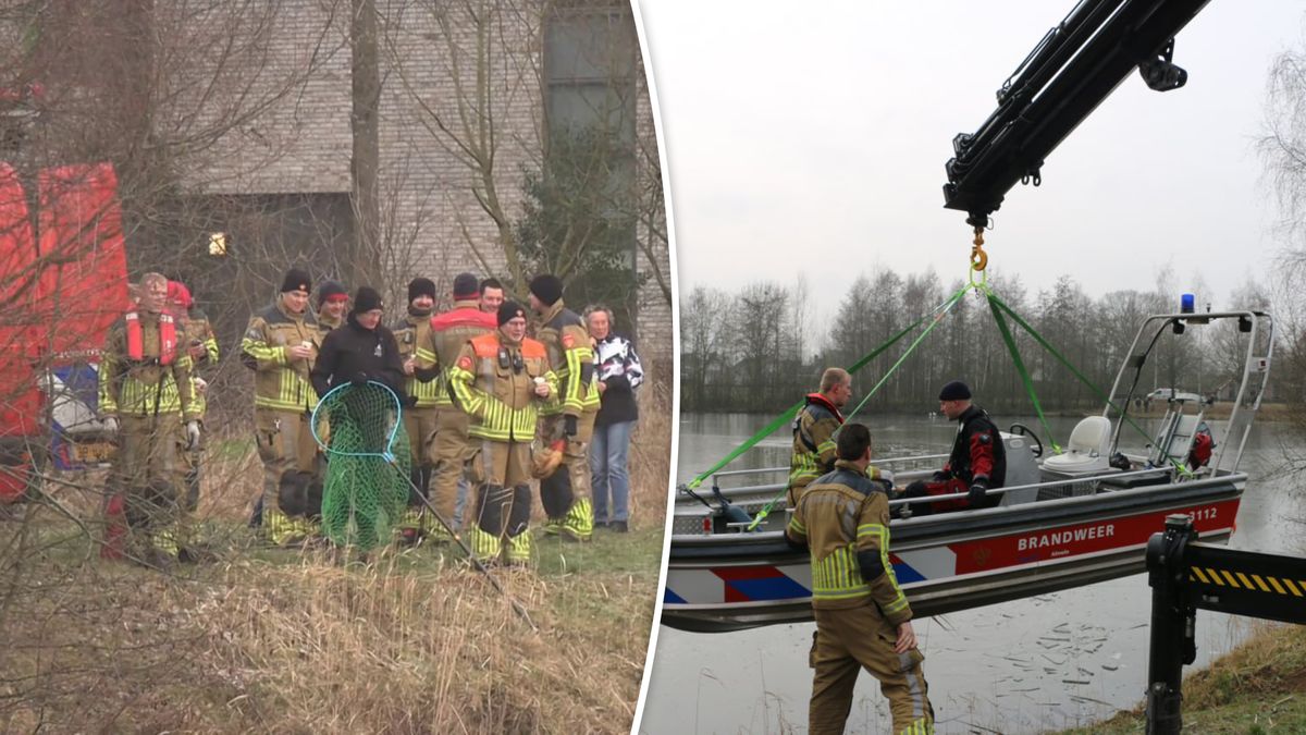 Gans 48 uur vast op ijs: brandweer rukt massaal uit