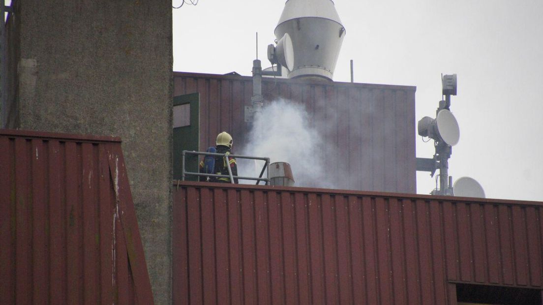 Brand op de bovenste verdiepingen bij de Milling Company in Emmen (Rechten: Van Oost media)