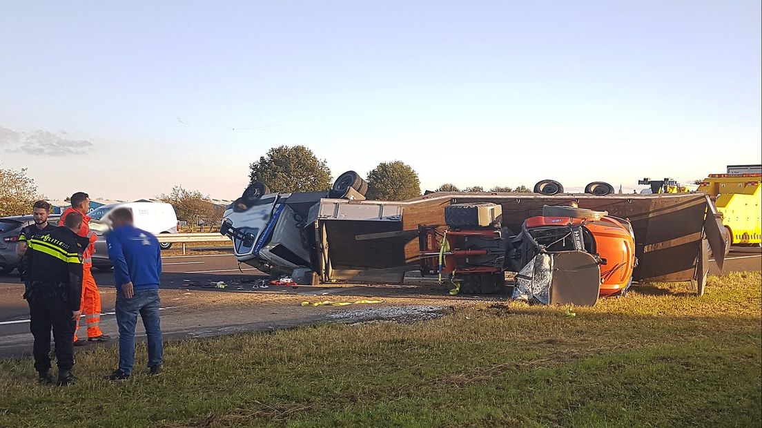 Ongeval A28 zorgt voor file tussen Hoogeveen en Staphorst