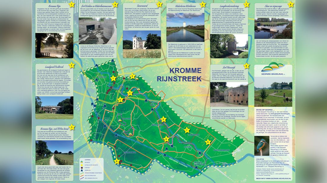 De ontdekkaart van de Kromme Rijnstreek.