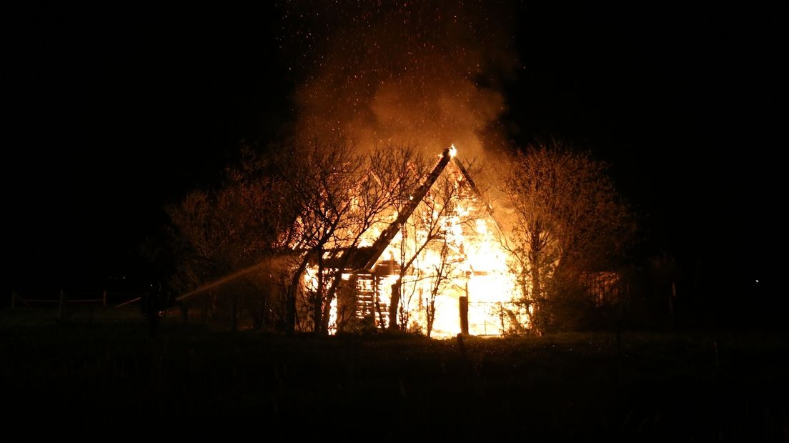 Schuur in Koudekerke uitgebrand