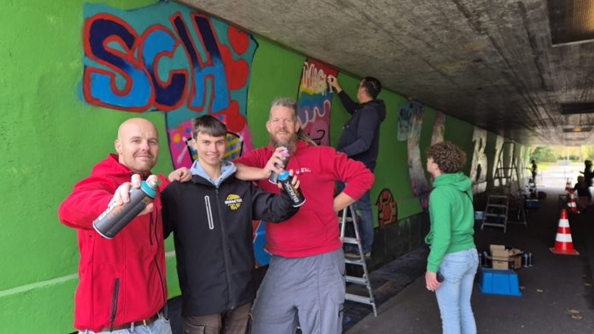 In Balk mochten jongeren legaal graffiti spuiten: 