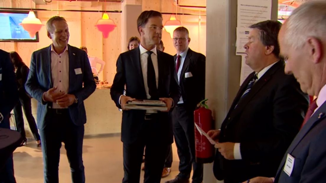 Premier Rutte tijdens de bijeenkomst (Rechten: RTV Drenthe)