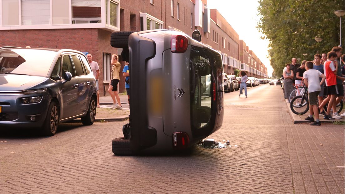 Major Car Accident in De Meern Leaves Car on Its Side