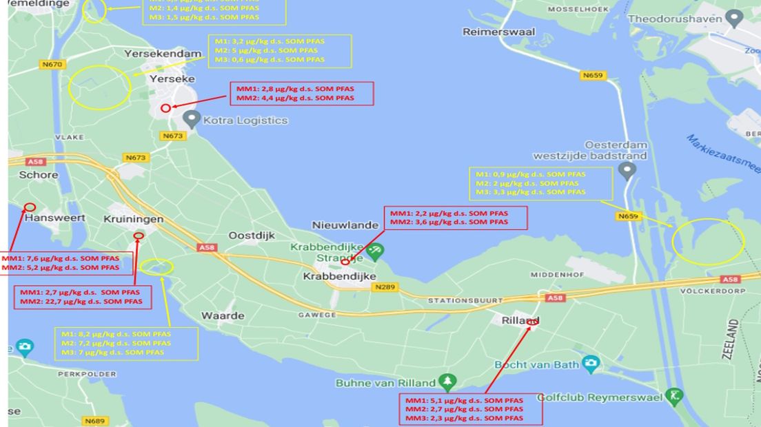 Kaartje pfas reimerswaal