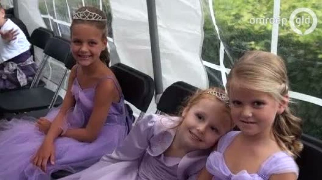 Tientallen prinsessen in spe stonden zaterdag in de rij bij de kapper en de visagist tijdens de Heideweek in Ede.