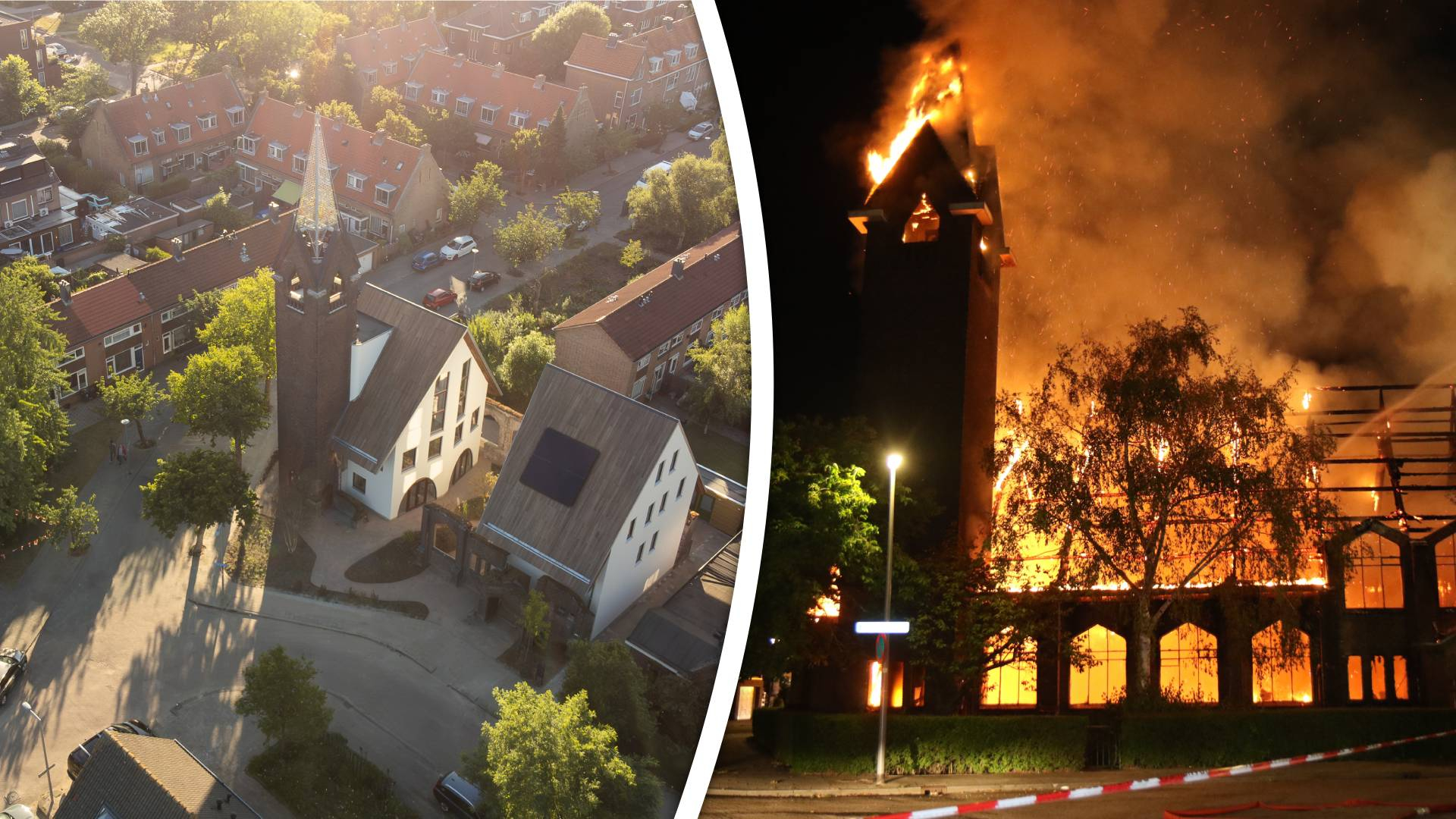 Het verschil tussen de zomer van 2026 (l) en 2017 (r)