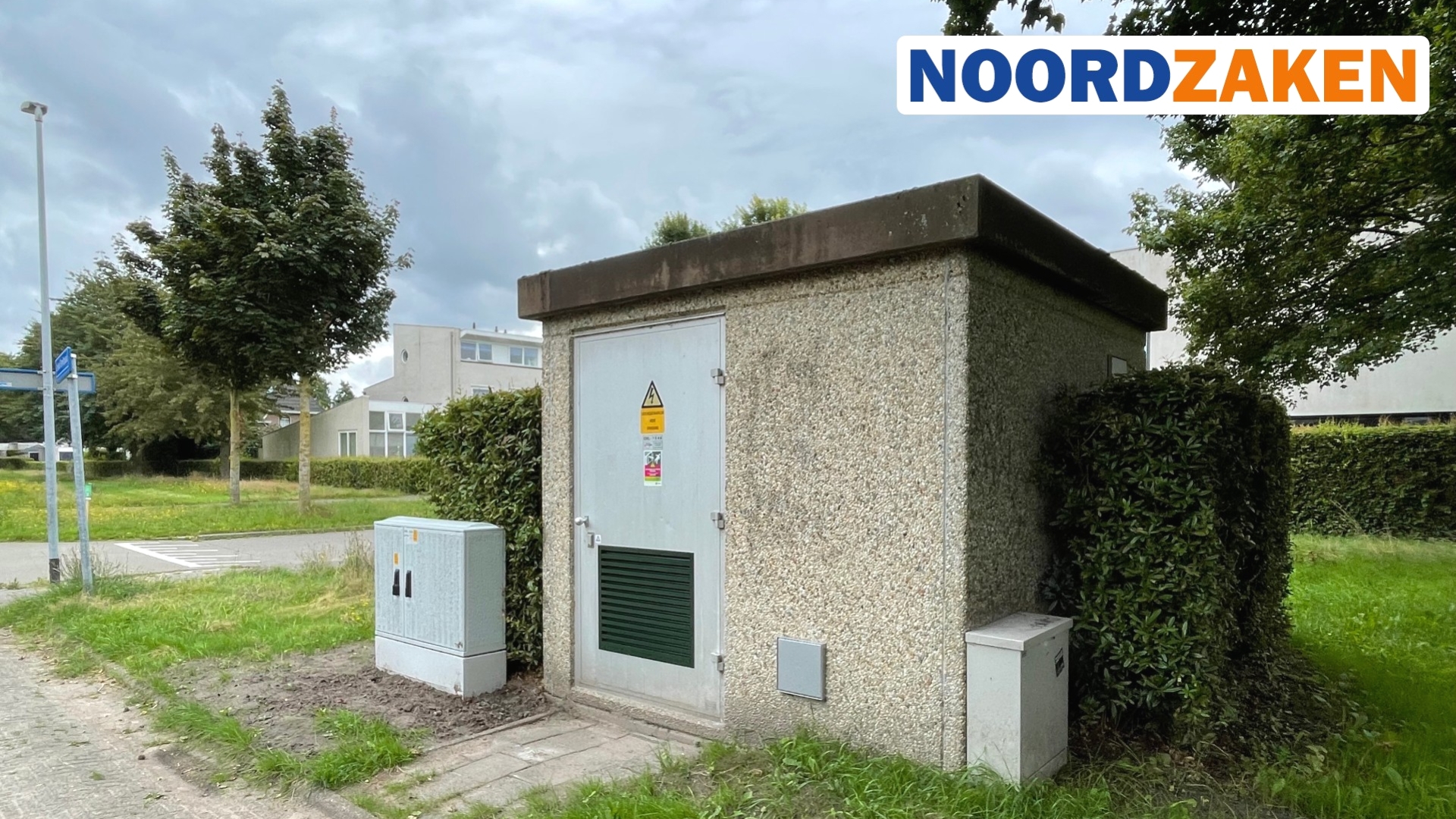 Het omgebouwde transformatorhuisje in stadswijk Hoornse Park