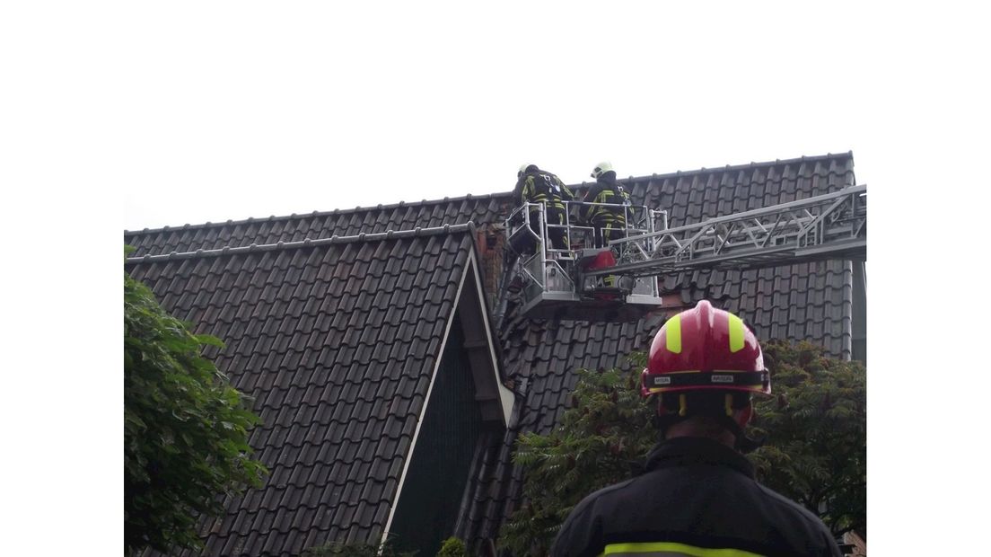 Met een hoogwerker onderweg