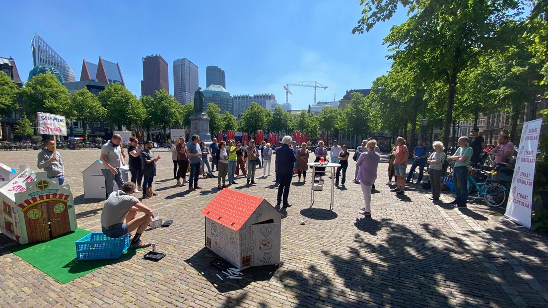 Demonstratie op het Plein