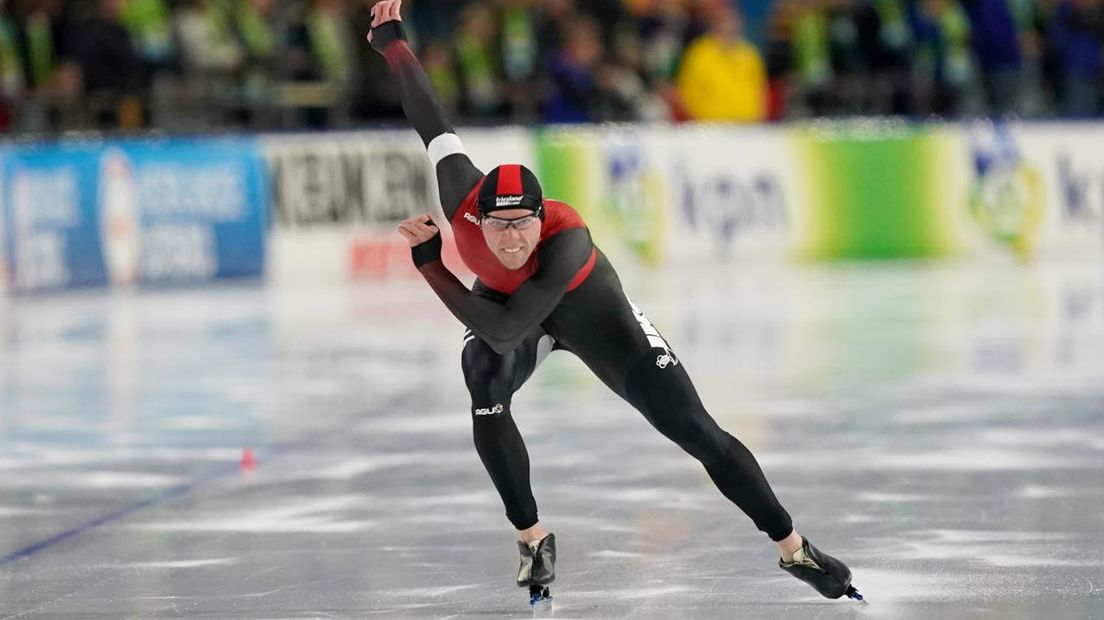 Lennart Velema ziet de strijd om de wereldbeker aan zijn neus voorbij gaan.