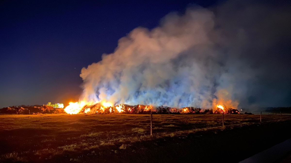 Weiland in brand bij Westerbork