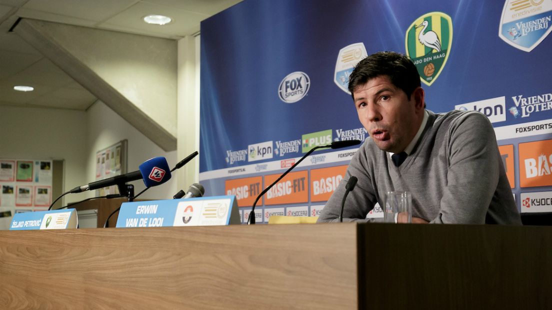 ADO Den Haag - Willem II, persconferentie Erwin van de Looi 