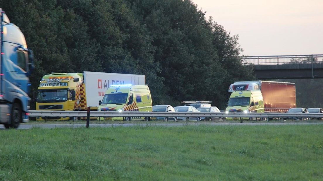 Ongeluk op A1 tussen Azelo en Rijssen