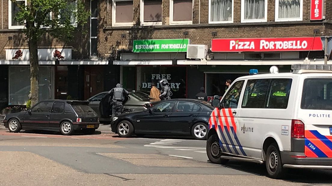 De politie verrichtte een aanhouding aan het Soestdijkseplein in Den Haag.