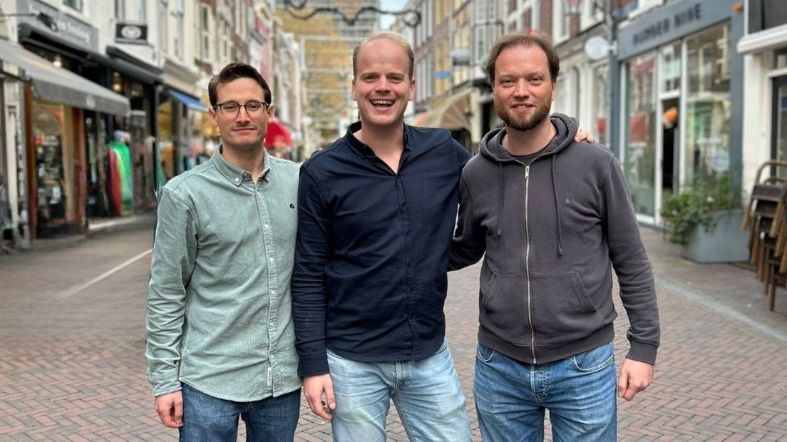 De drie oprichters van het Utrechtse Runnr.ai: Steven Oliemans, Michiel de Vor en Maarten Fugers