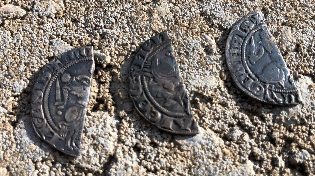 De drie bij Noordhorn gevonden munten