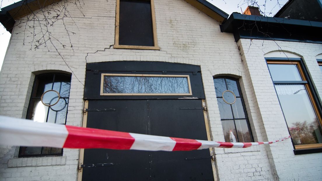 Een woning met aardbevingsschade in Slochteren