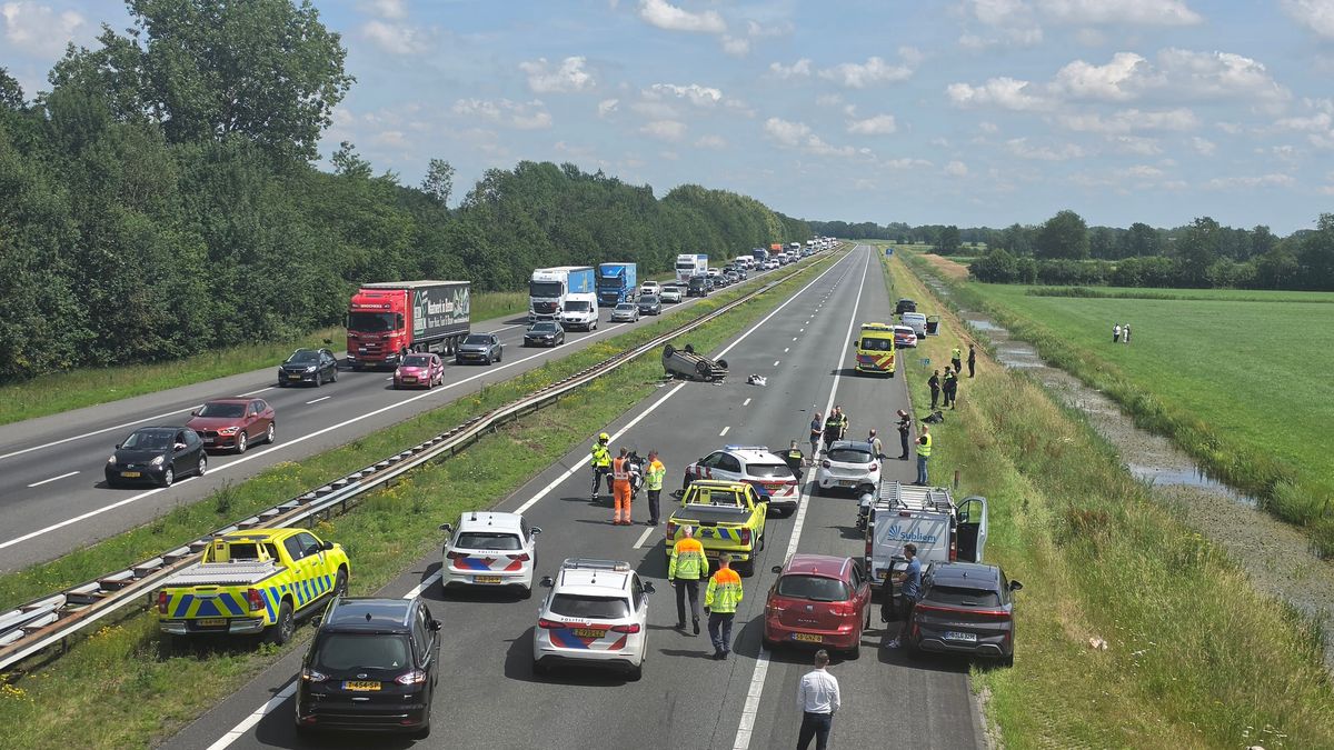 Rijbanen A28 weer vrij, na ongeluk bij de Wijk