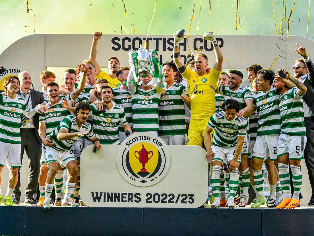 Celtic bij de bekerwinst vorig seizoen