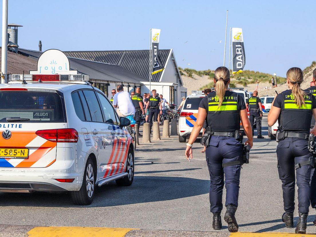 De politie was in grote getale aanwezig