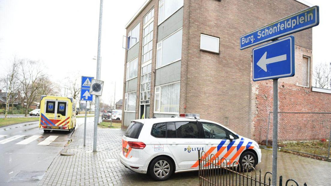 De politie is ter plaatse