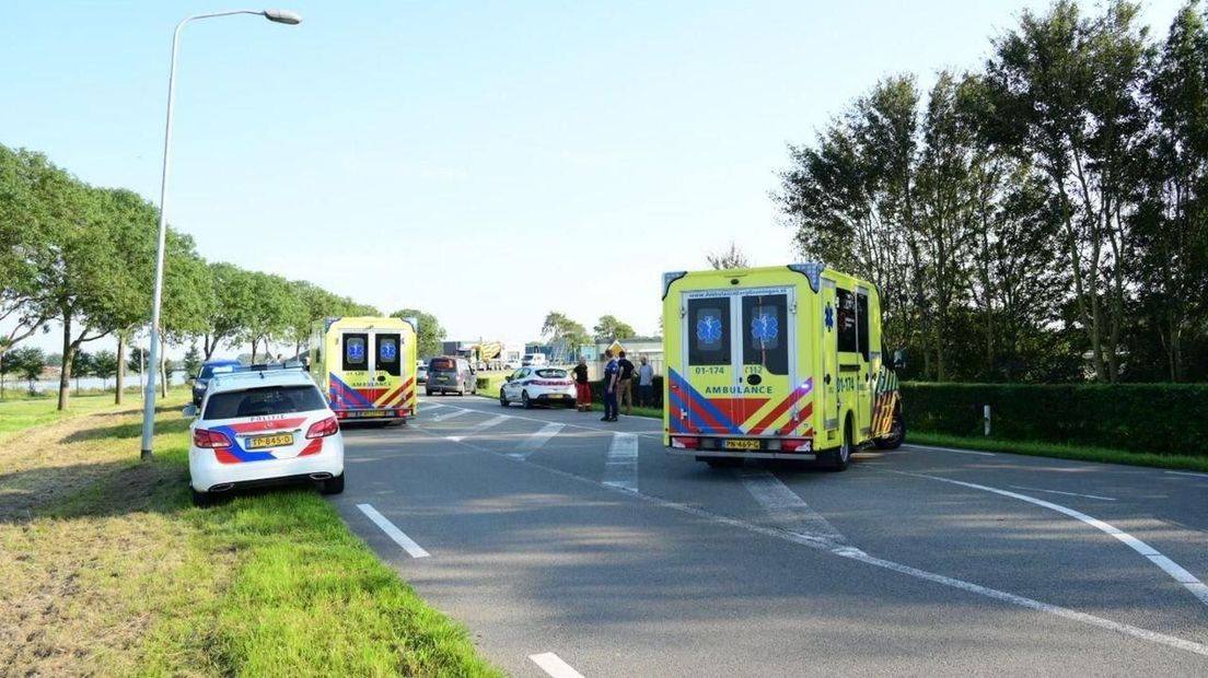 Het ongeluk op de provinciale weg bij Farmsum